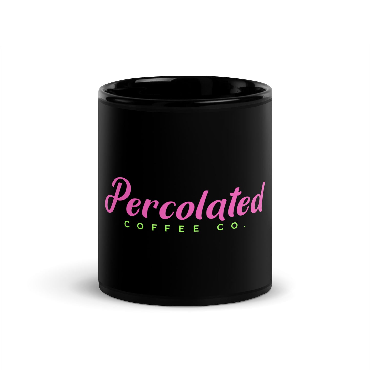Black percolated mug