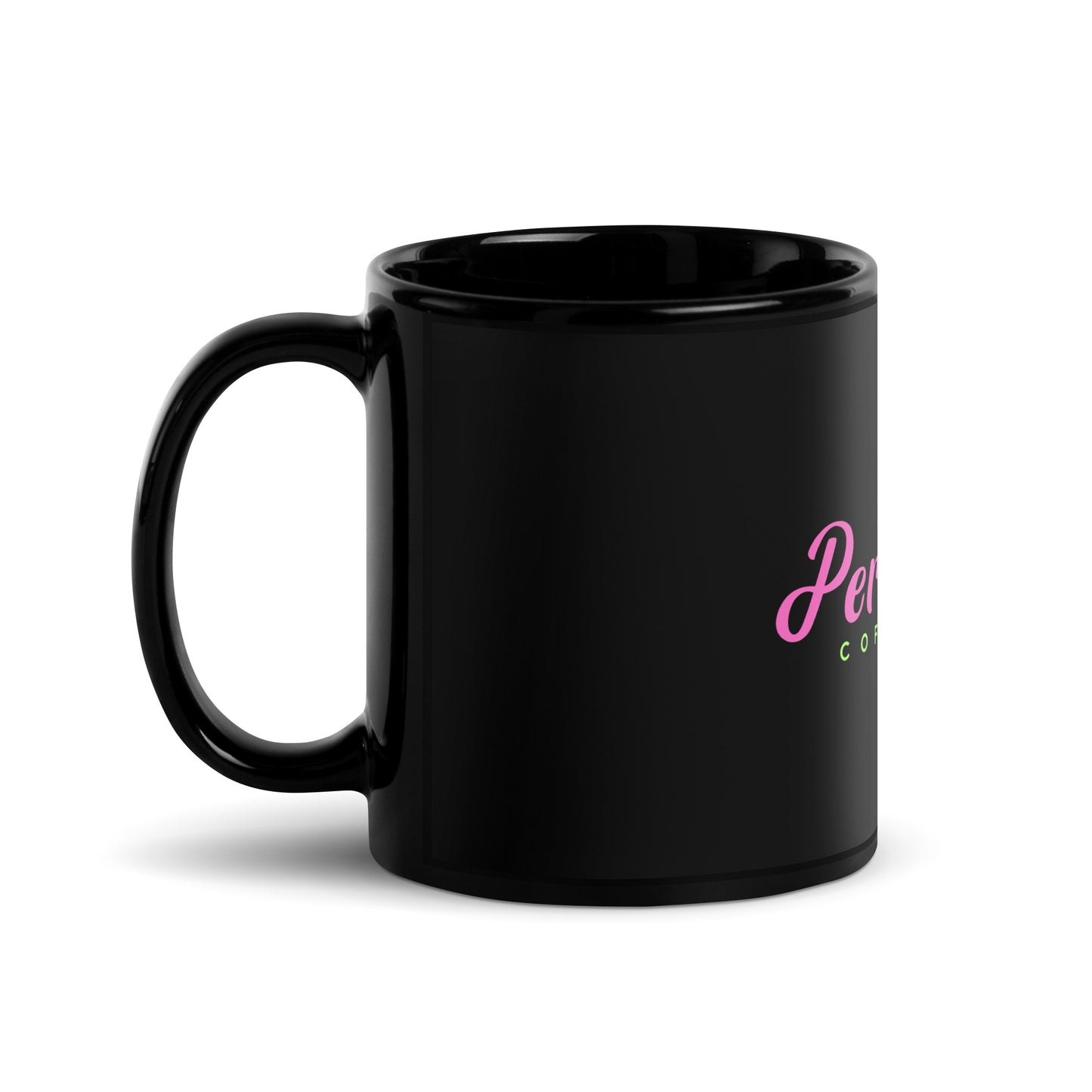 Black percolated mug