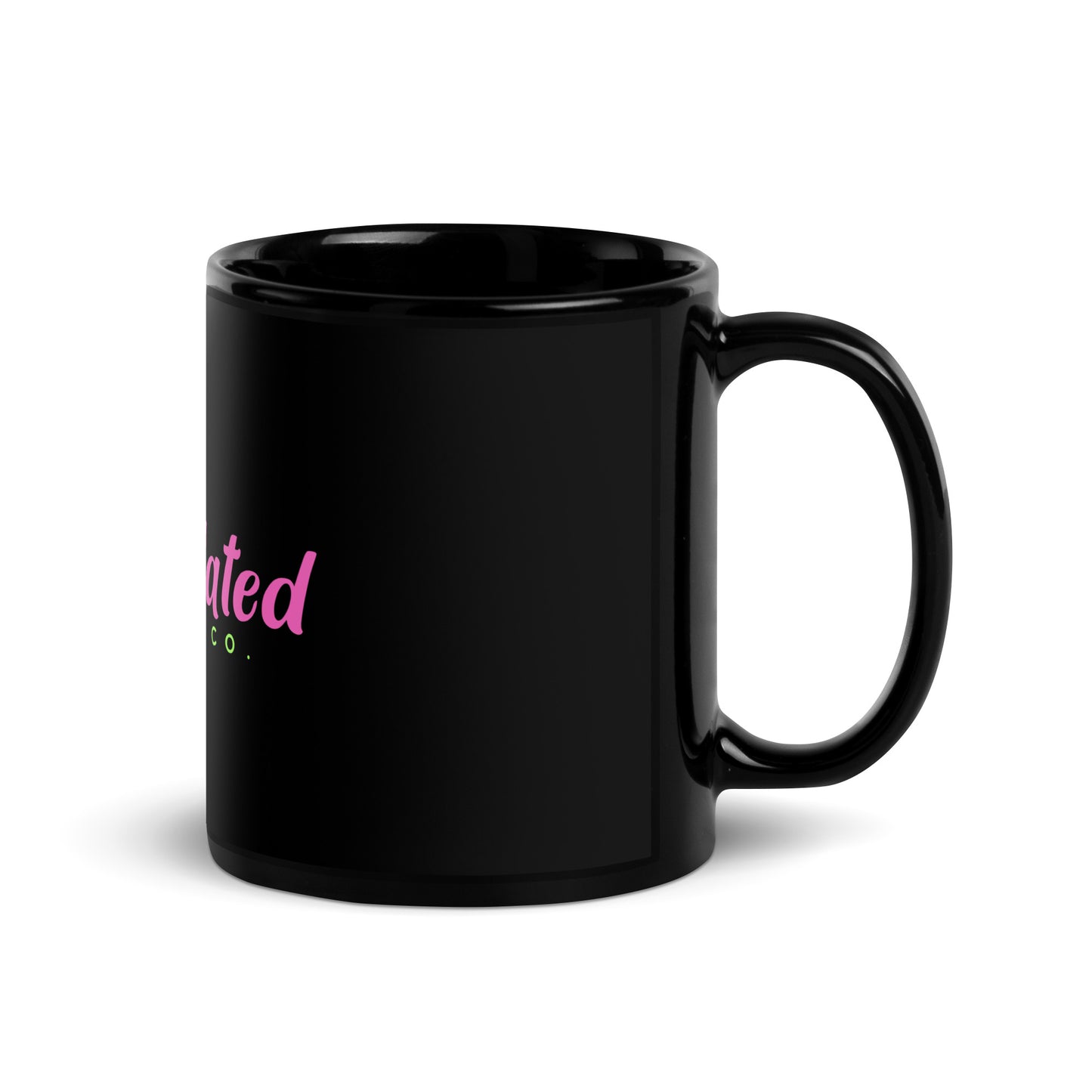Black percolated mug
