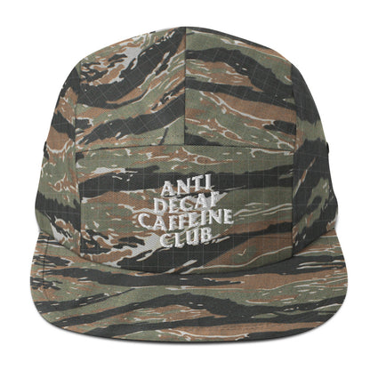 Anti decaf caffeine club five panel cap