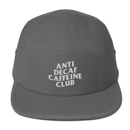 Anti decaf caffeine club five panel cap